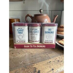 New English Teas Guide to Tea Drinking 3 pk Mini Tins